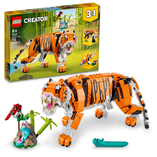 LEGO Creator Majestic Tiger tiger model with movable joints for dynamic play