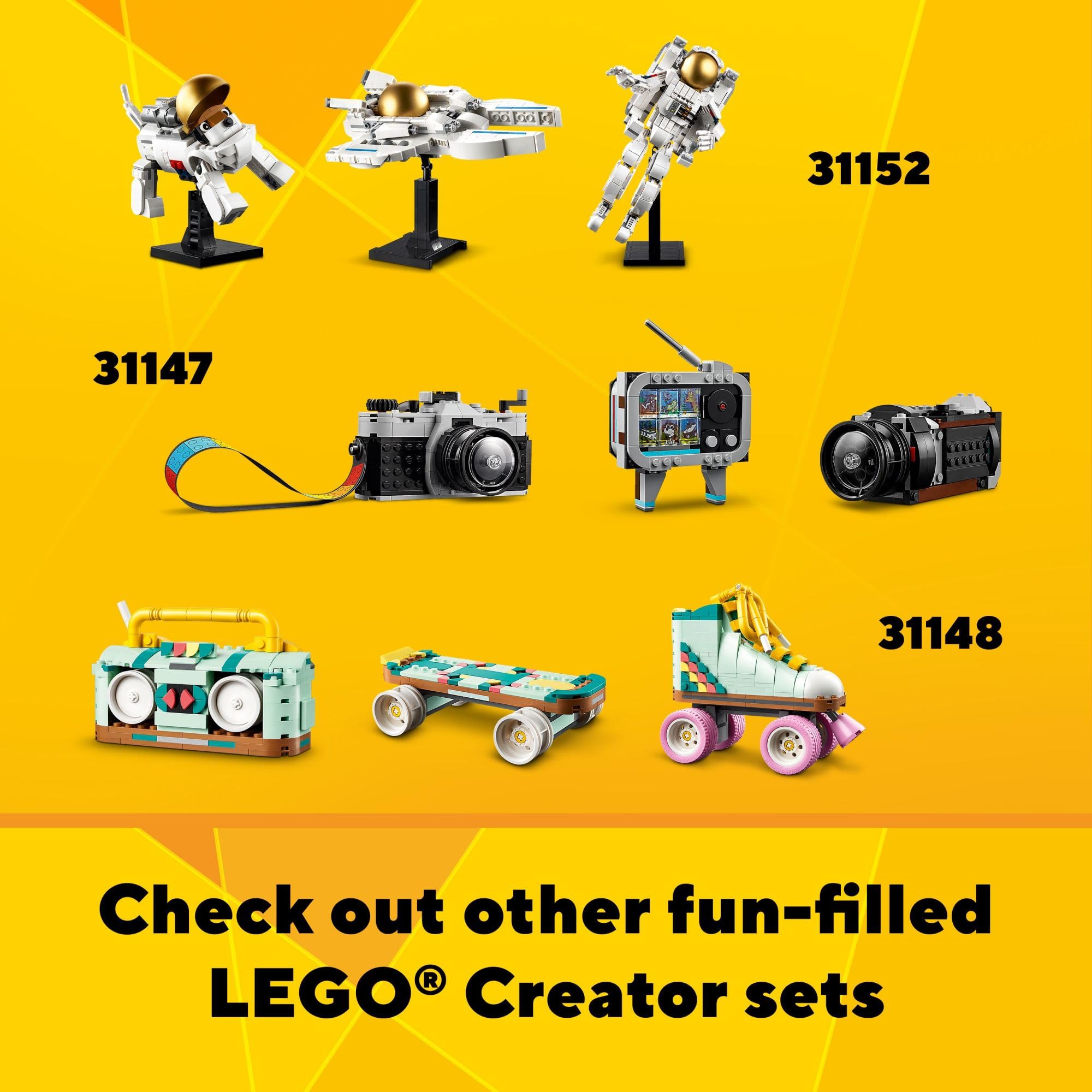 LEGO Creator 3-in-1 Displayed models brighten a kid's room and inspire creativity