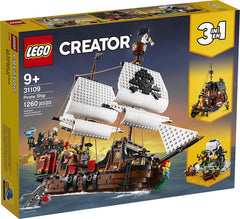 LEGO Creator 3in1 Pirate Ship model with moving sails for imaginative play