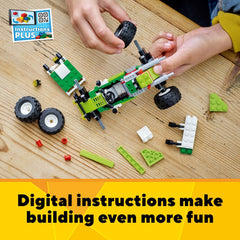 LEGO Creator 3in1 skid loader lifting platform shows moving mechanism for dynamic play