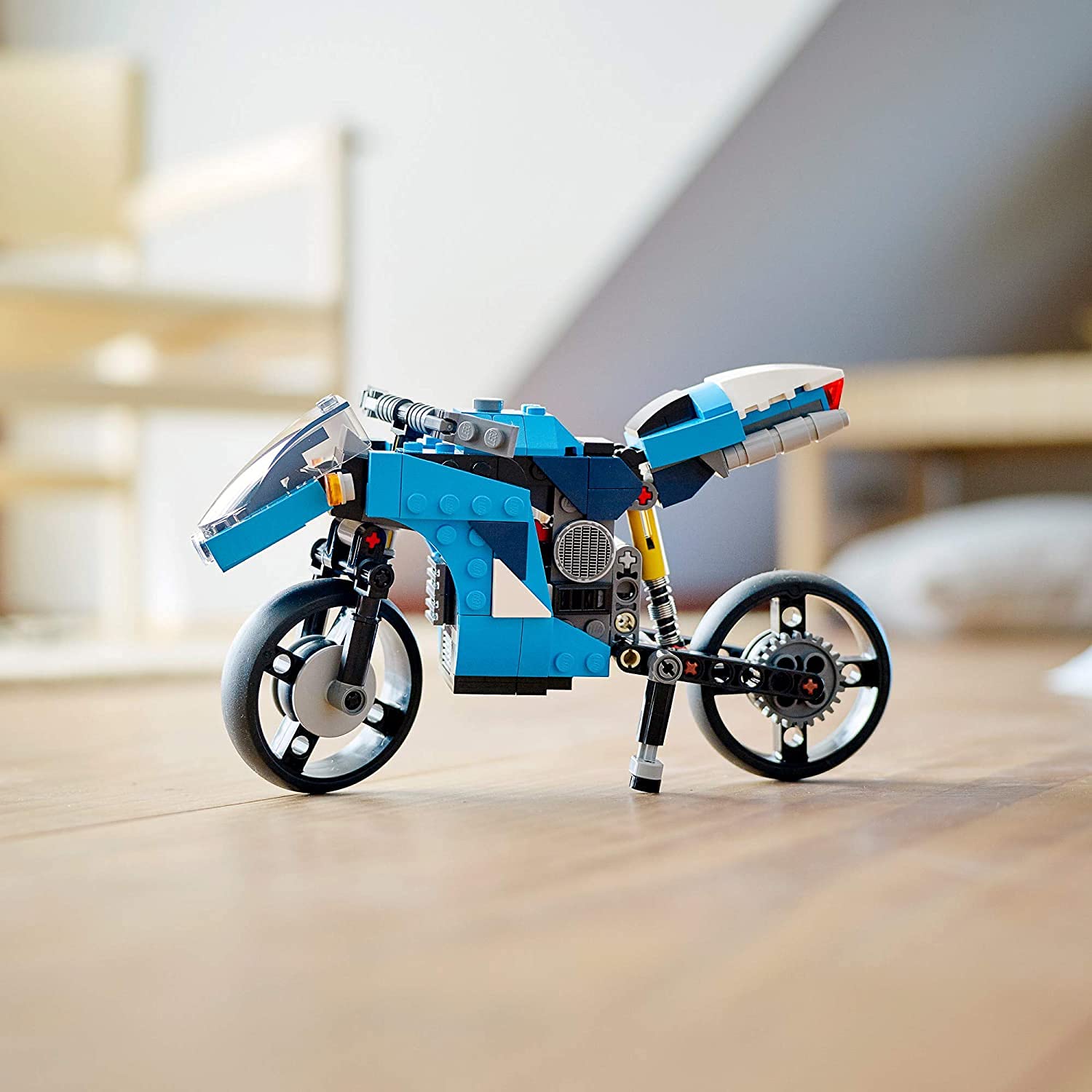LEGO Creator 3in1 Superbike 31114 236-piece box enables three build options.