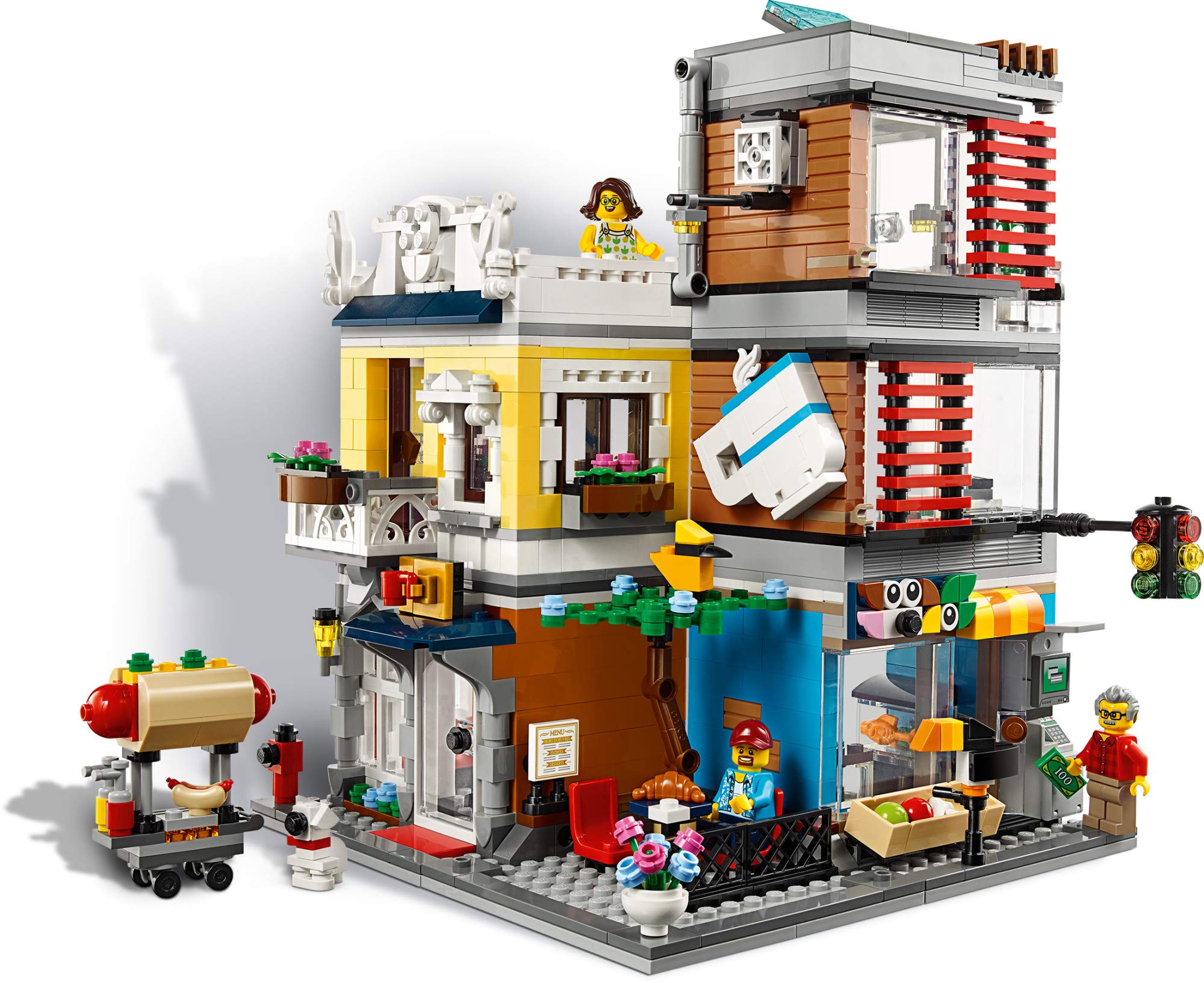 LEGO Creator 3-in-1 Townhouse with a toy tram for busy city builds