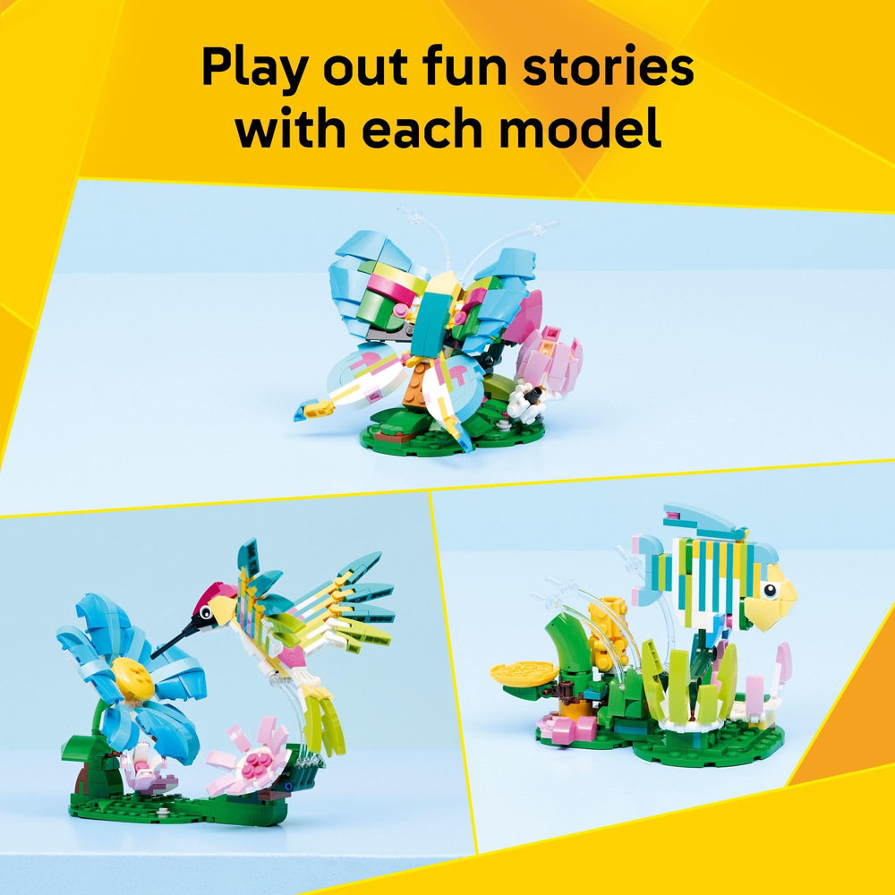 LEGO Creator 3-in-1 Wild Animals tropical fish on a stand with underwater plants for storytelling