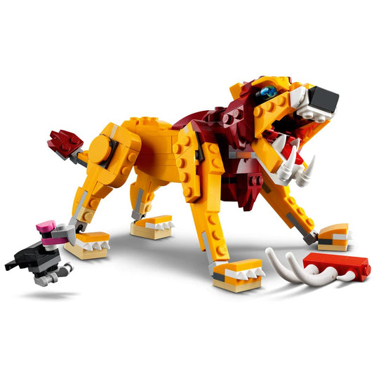 LEGO Creator 3in1 Wild Lion lion model with posable limbs for creative play
