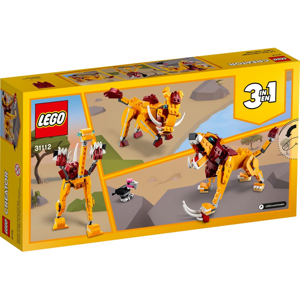 LEGO Creator 3in1 Wild Lion vulture figure to extend savanna storytelling