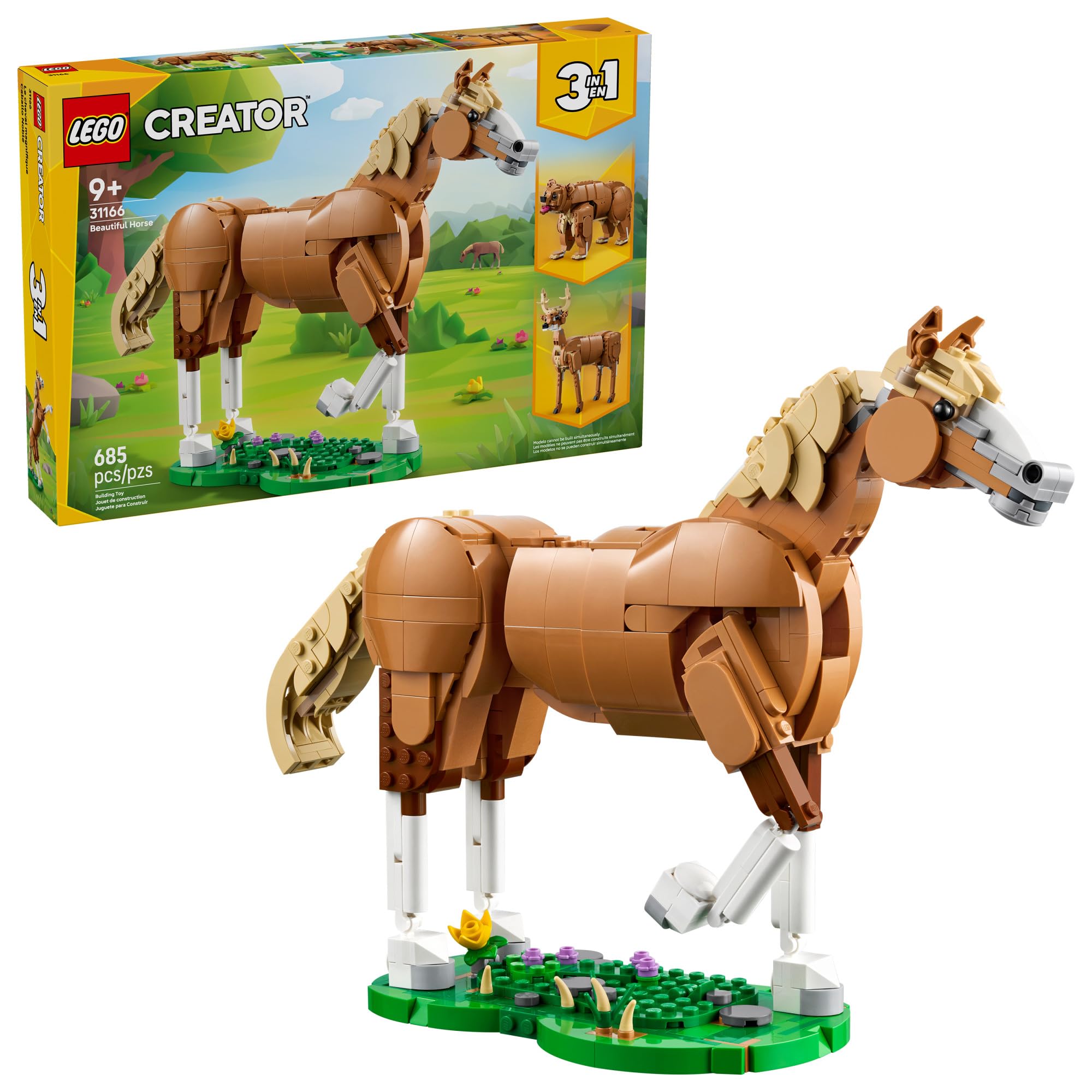 LEGO Creator Beautiful Horse model with movable joints for imaginative play
