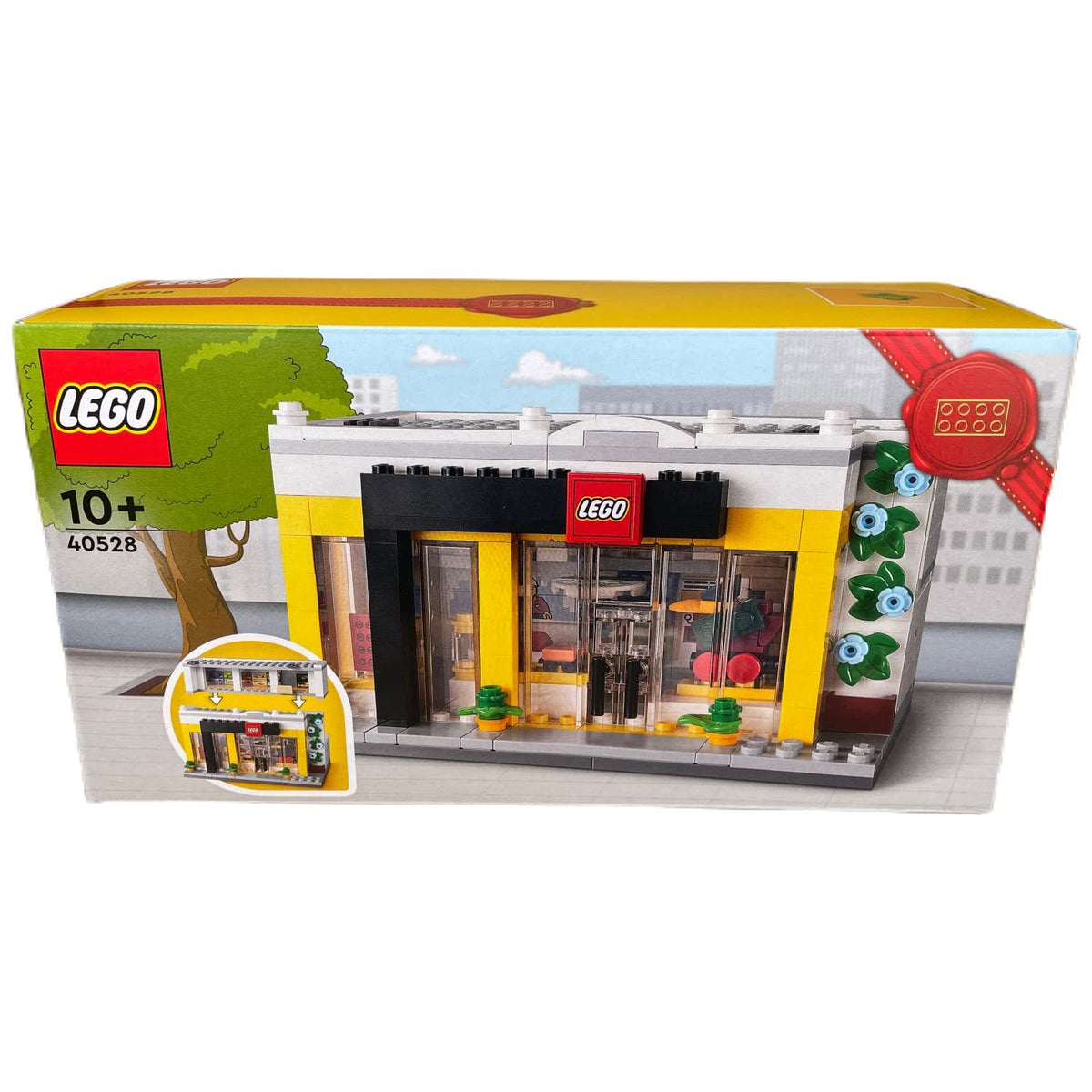 LEGO Creator Brand Store 40528 front view, ideal collectible display piece.