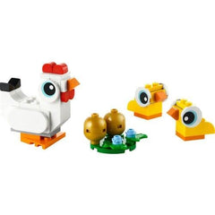 LEGO Creator Easter Chickens 30643 side view highlighting compact polybag for quick building fun