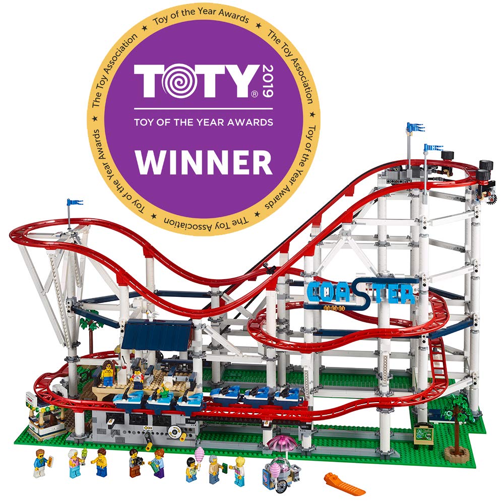 LEGO Creator Expert Roller Coaster 10261 assembly showcases a detailed building challenge and display-worthy model