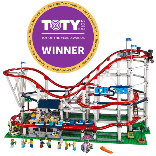 LEGO Creator Expert Roller Coaster 10261 assembly showcases a detailed building challenge and display-worthy model