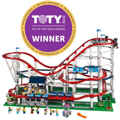 LEGO Creator Expert Roller Coaster 10261 assembly showcases a detailed building challenge and display-worthy model