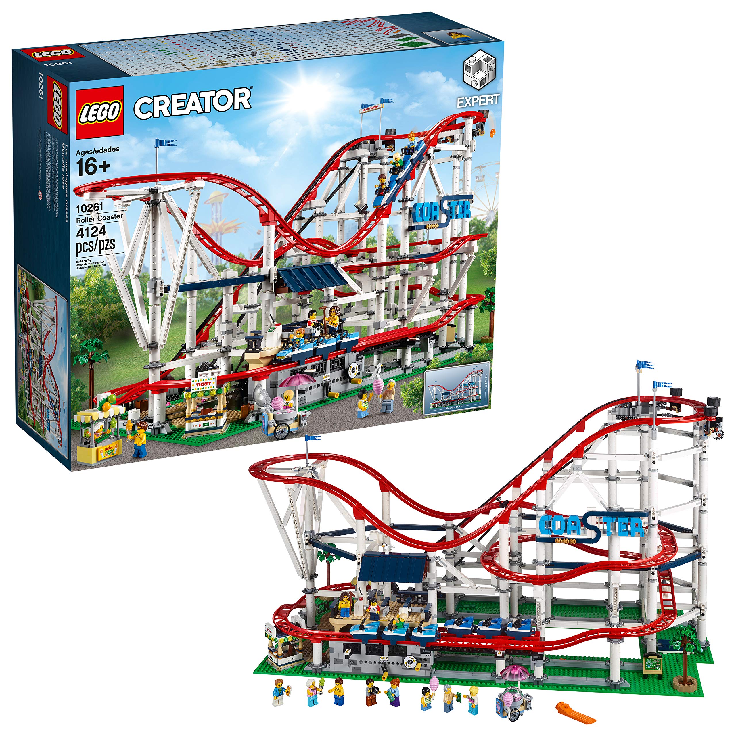 LEGO Creator Expert Roller Coaster 10261 two trains ready for immersive play and realistic ride dynamics