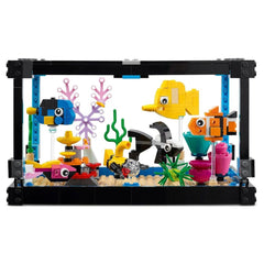 LEGO Creator Fish Tank 31122 detailed build emphasizes tiny components and aquarium inspired details