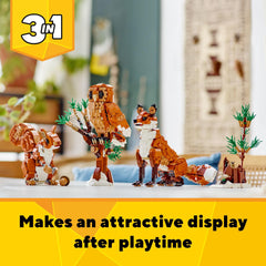 LEGO Creator 3in1 Forest Animals Red Fox 31154 display-ready height reference for shelves.