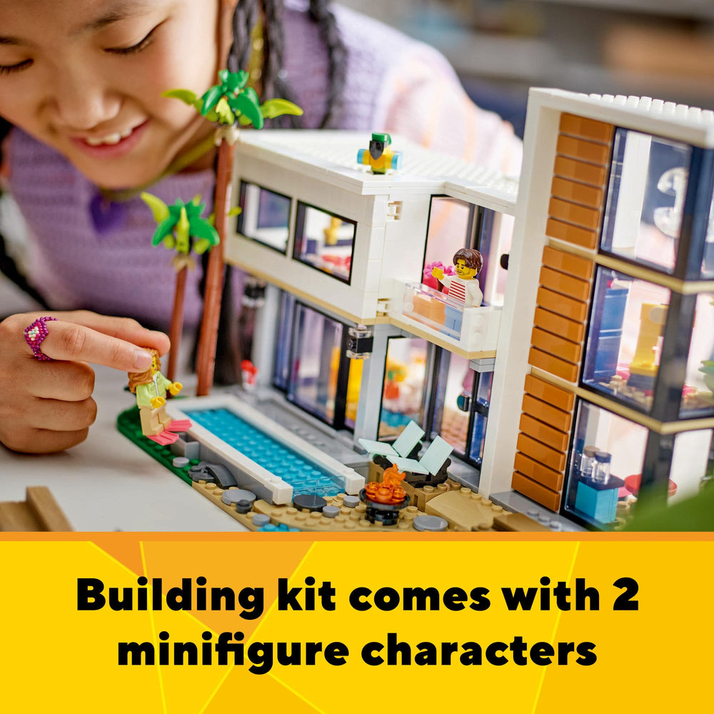 LEGO Creator forest cabin with opening roof enables nature-themed play