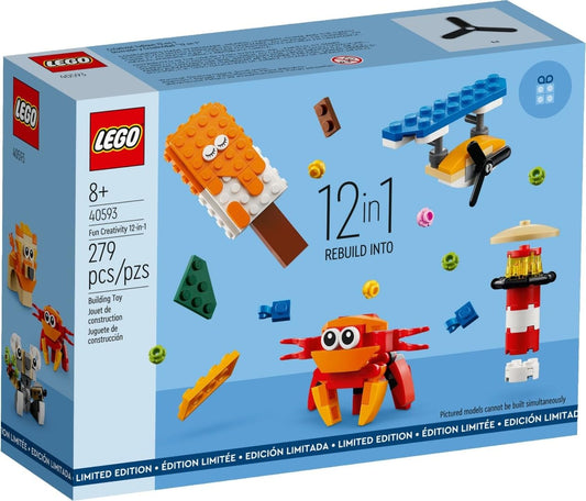 LEGO Creator Fun Creativity 12 in 1 Promo Set 40593 front view showcasing authentic parts for versatile building
