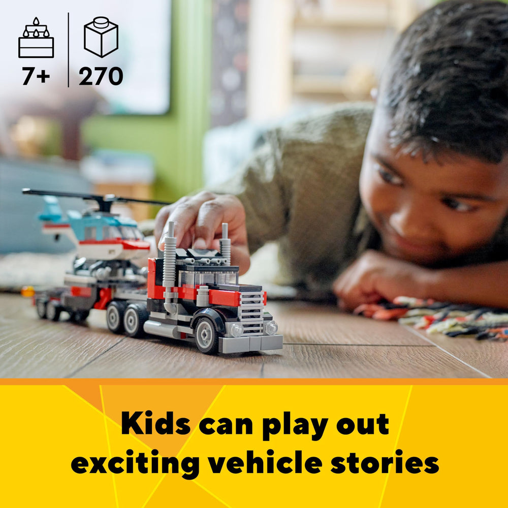 LEGO Creator helicopter with moving rotor blades inspires dynamic pretend missions