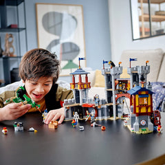 LEGO Creator Medieval Castle back-hinged access design enables easy interior access for imagination.