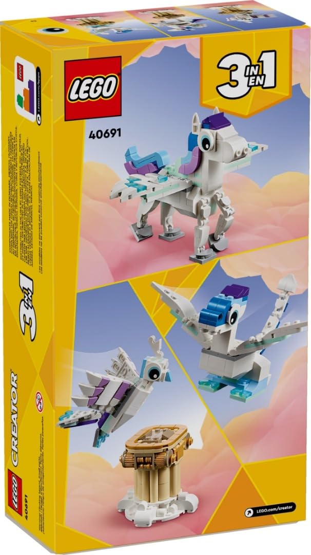 LEGO Creator Mythical Pegasus wings extended enable dynamic flight-inspired play