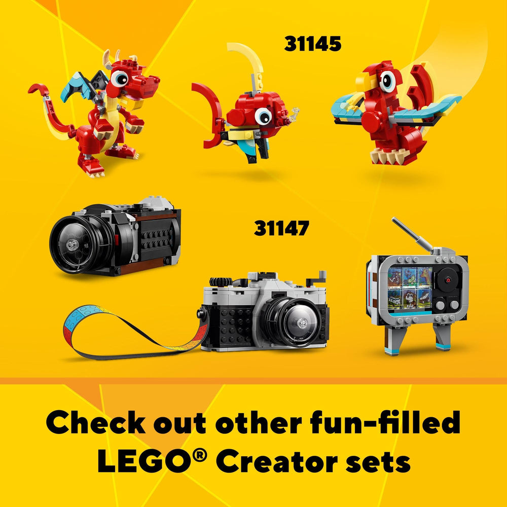 LEGO Creator 3in1 SUV and hot rod display-ready models