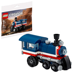 LEGO Creator Train 30575 front view, bright colors and compact design for easy display