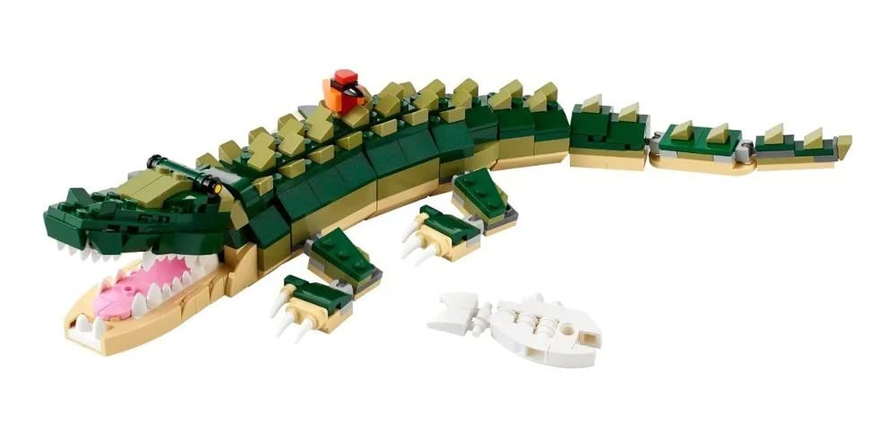 LEGO Crocodile 31121 bird and rafters for storytelling adventures.