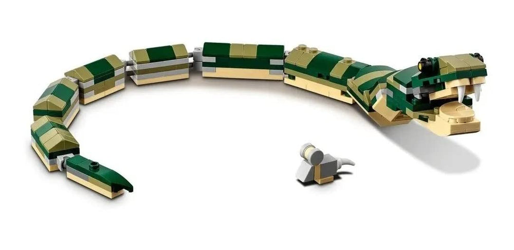 LEGO Crocodile 31121 hinged mouth action sparks action-packed play.
