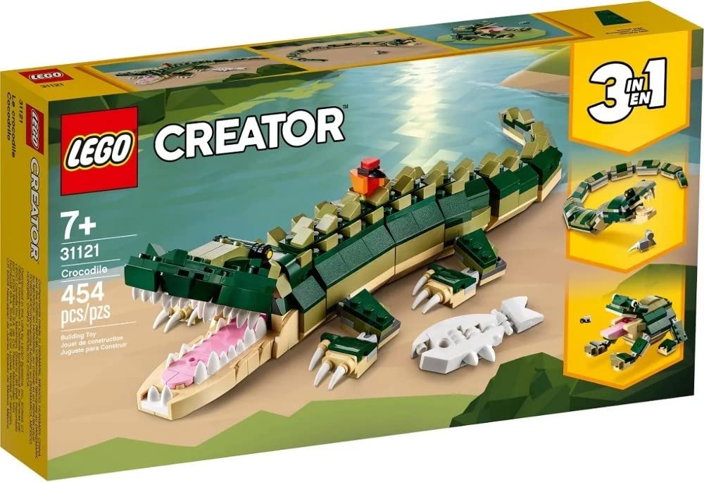 LEGO Crocodile 31121 movable body for dynamic riverside storytelling.