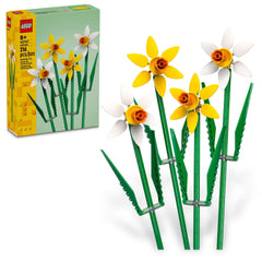 LEGO Daffodils bouquet 40747 displayed as a bright room décor centerpiece