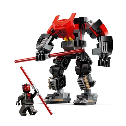 LEGO Darth Maul Mech red double-blade lightsaber highlights iconic Star Wars moments