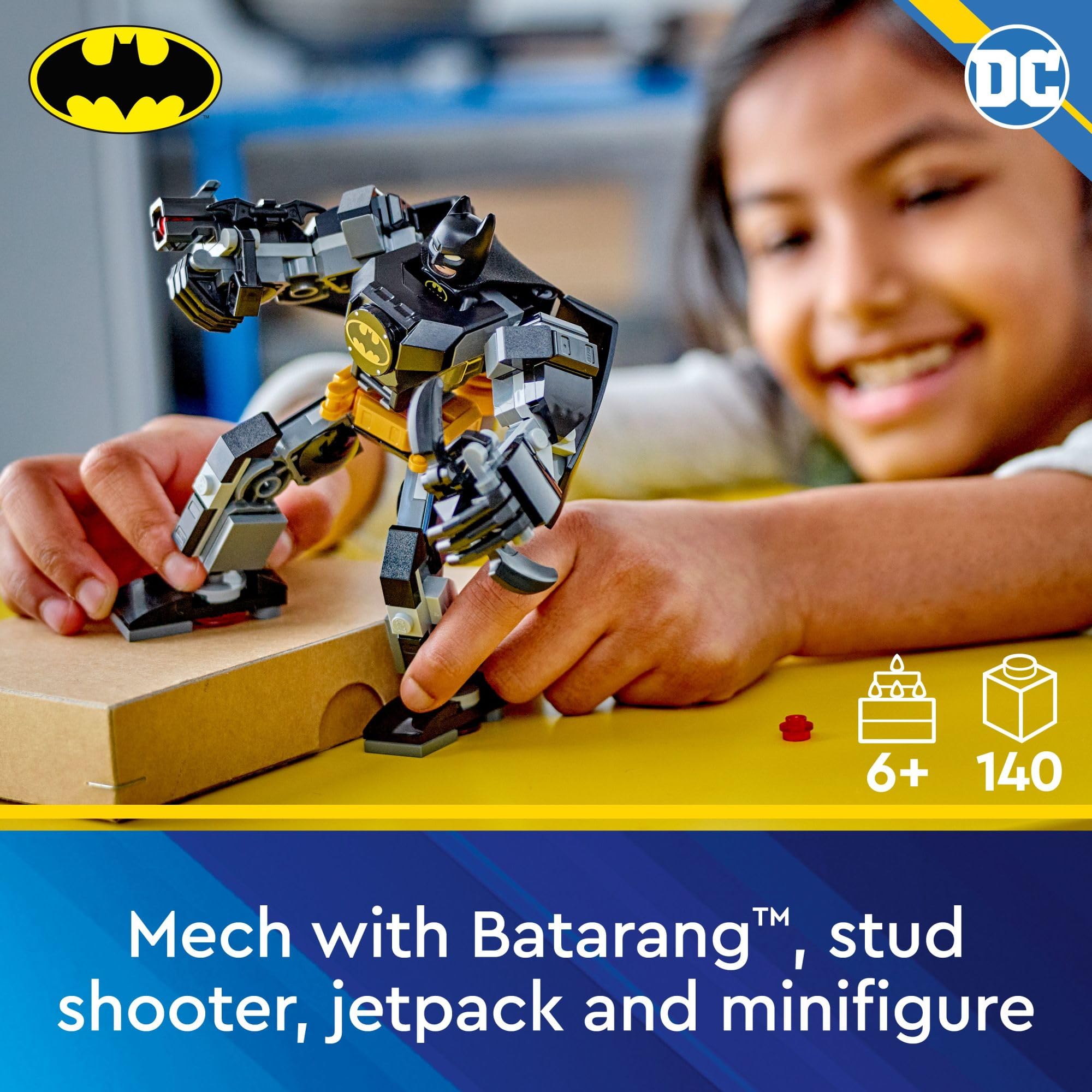 LEGO DC Batman Batarang accessory for extra ranged play.