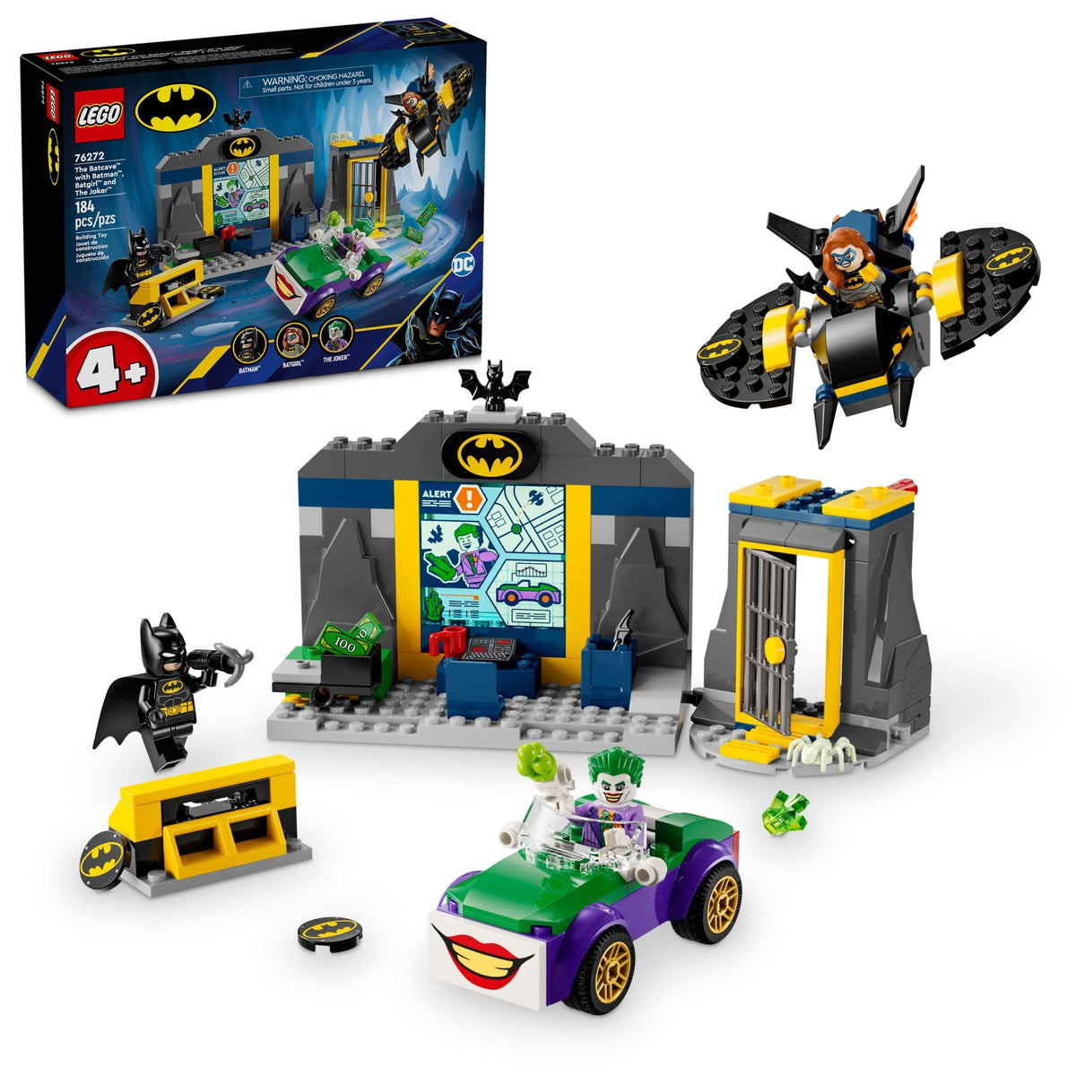 LEGO DC Batman Batcave 76272 front view for immersive superhero play