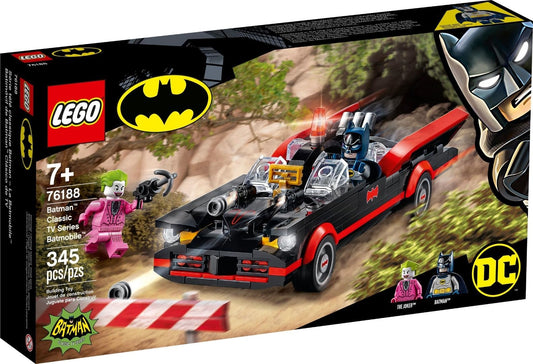 LEGO Batman Batmobile 76188 front view shows detailed cockpit for imaginative play.