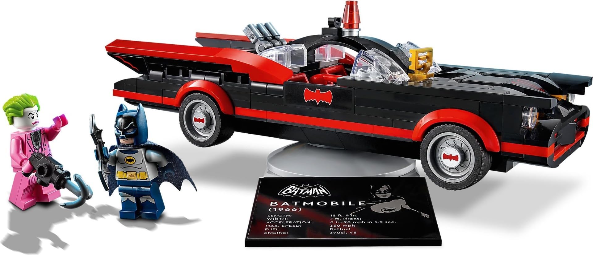 LEGO Batman Batmobile 76188 wheels and chassis showcase sturdy construction.