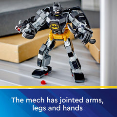 LEGO DC Batman jetpack with cape enables airborne posing.
