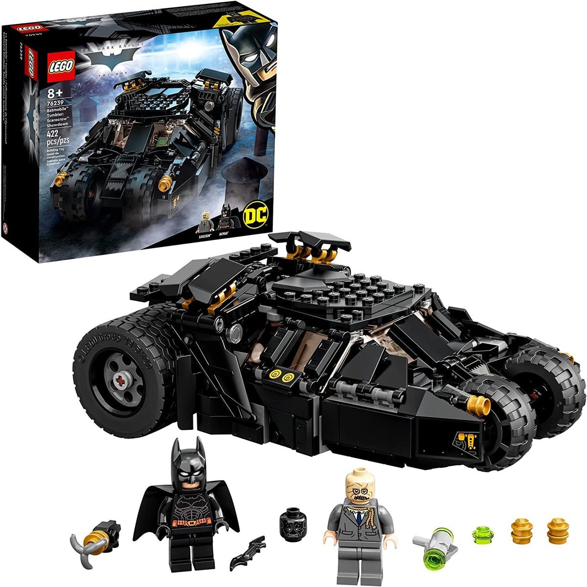 LEGO DC Batman Batmobile Tumbler front view showcasing armored design for action play
