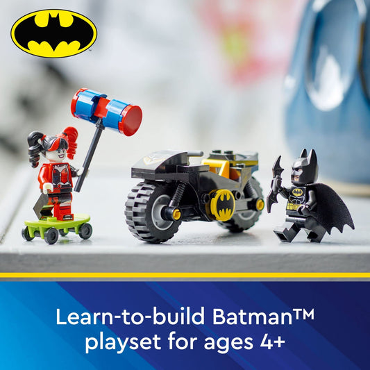 LEGO DC Batman vs Harley Quinn Harley skateboard image: encourages mischievous skating adventures and storytelling.
