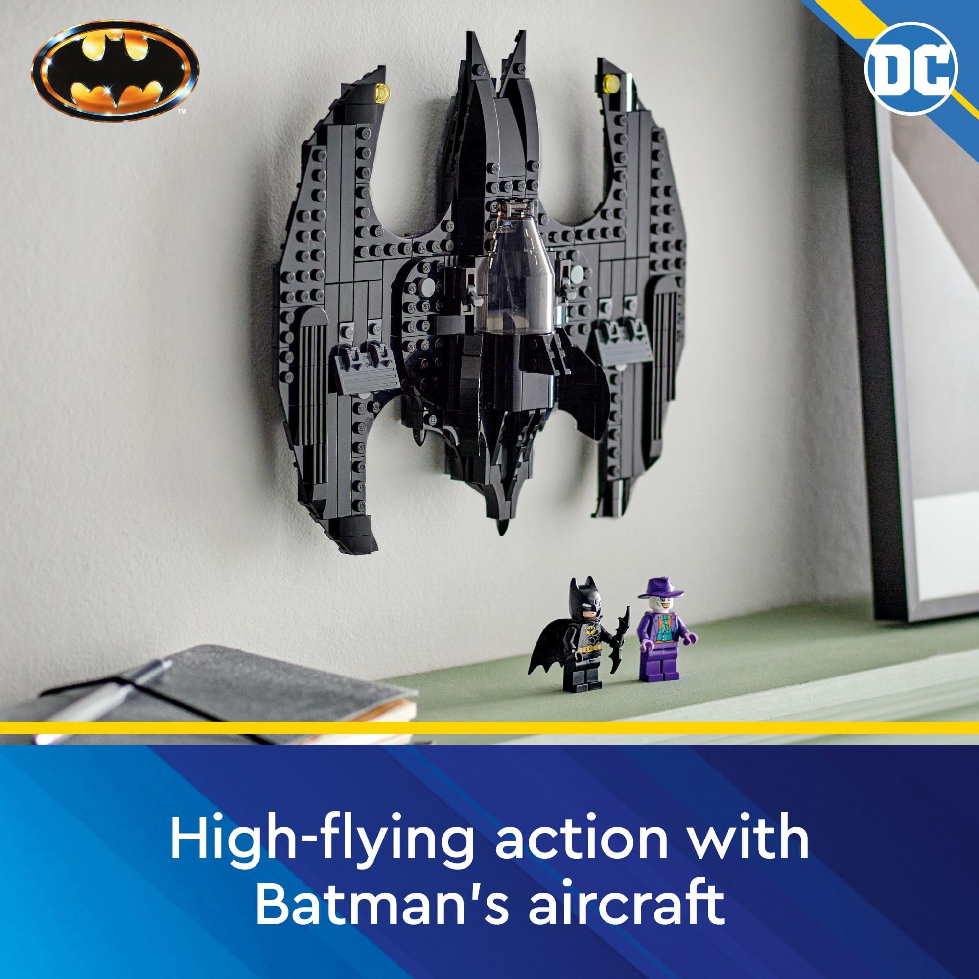 Batman minifigure and Joker included for authentic DC battles