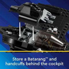 LEGO DC Batwing cockpit and two stud launchers for aerial play