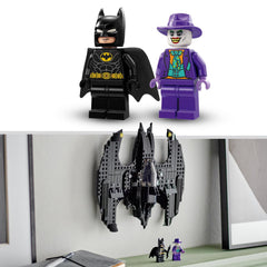 LEGO Batwing wings detail highlights sleek, collectible design.