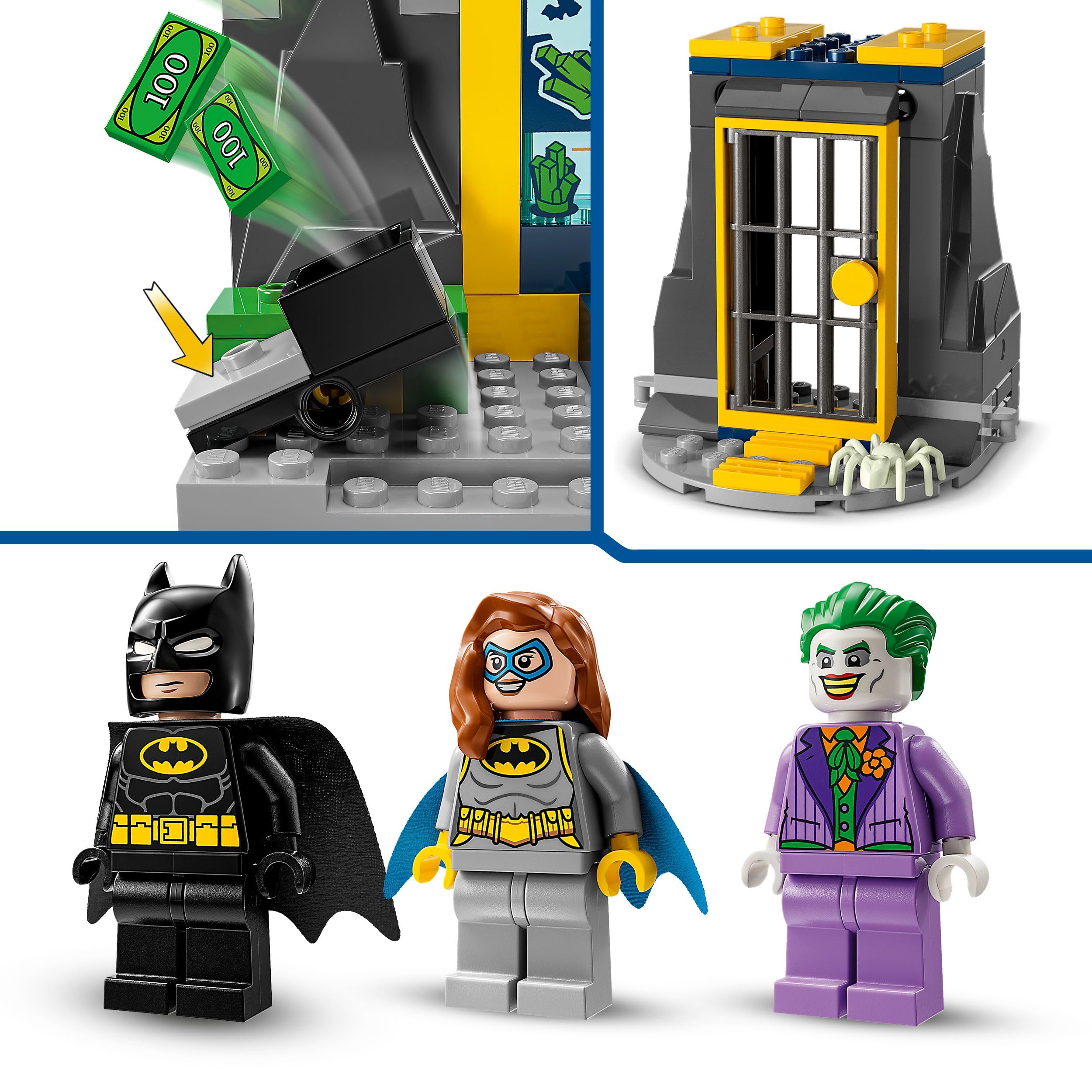 LEGO DC Super Heroes Batcave prison doors explode for dramatic moments.