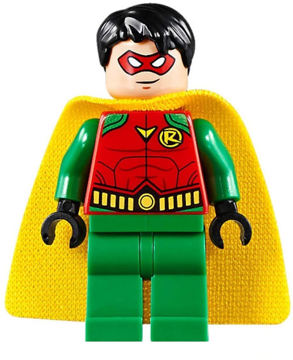 LEGO DC Super Heroes Robin minifigure with bonus tile, suitable for display or quick build