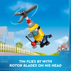 LEGO Despicable Me 4 Minion workstation with tools and X-ray goggles.