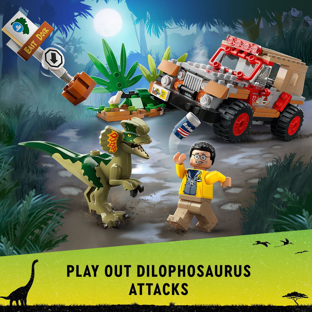 LEGO Dinosaur footprint decoration enhances the jungle diorama.