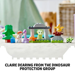 LEGO DUPLO Dinosaur Nursery 10938 Claire Dearing figure encourages protective play and storytelling.