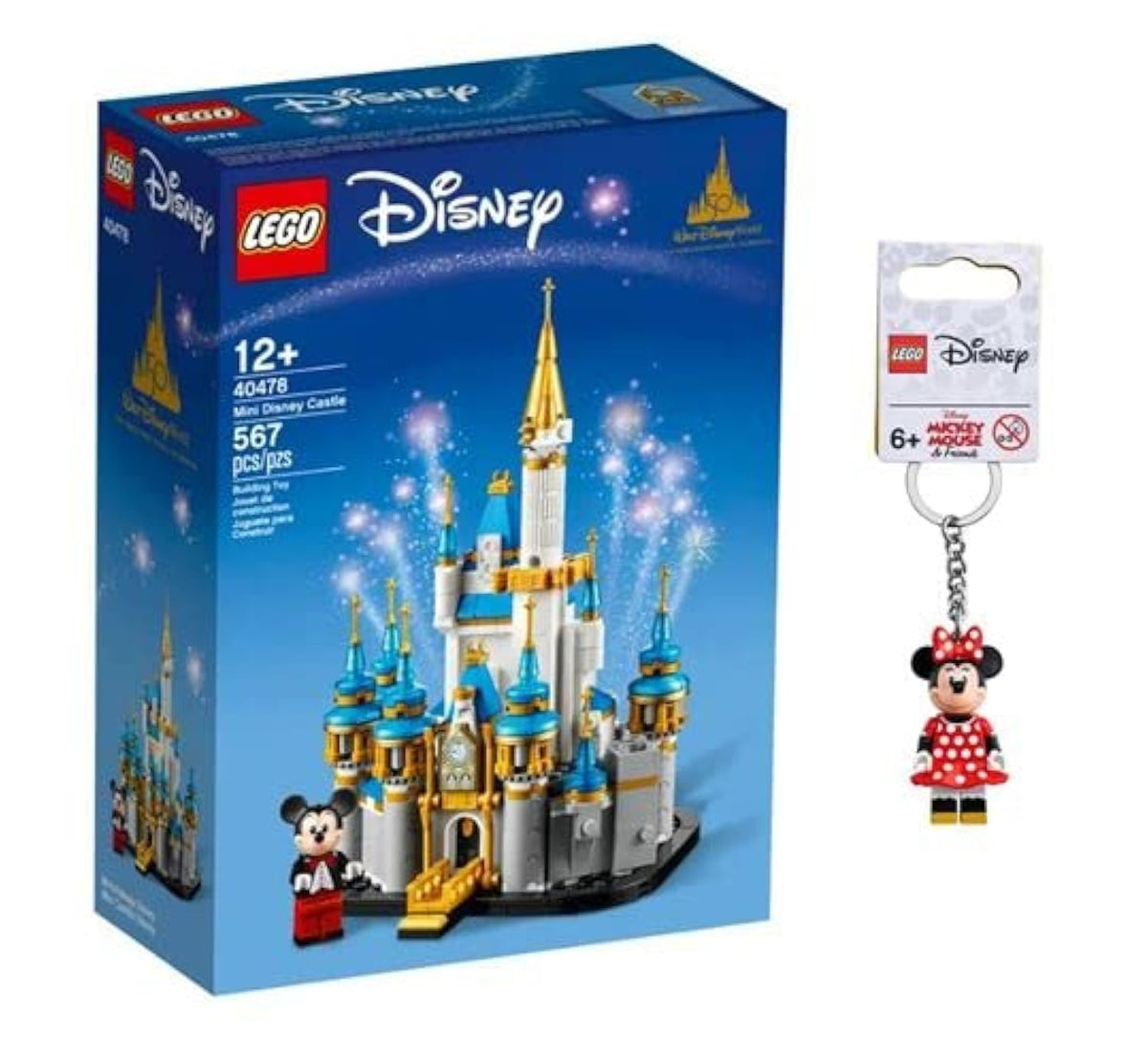 LEGO Disney 50th anniversary mini castle display piece for shelves