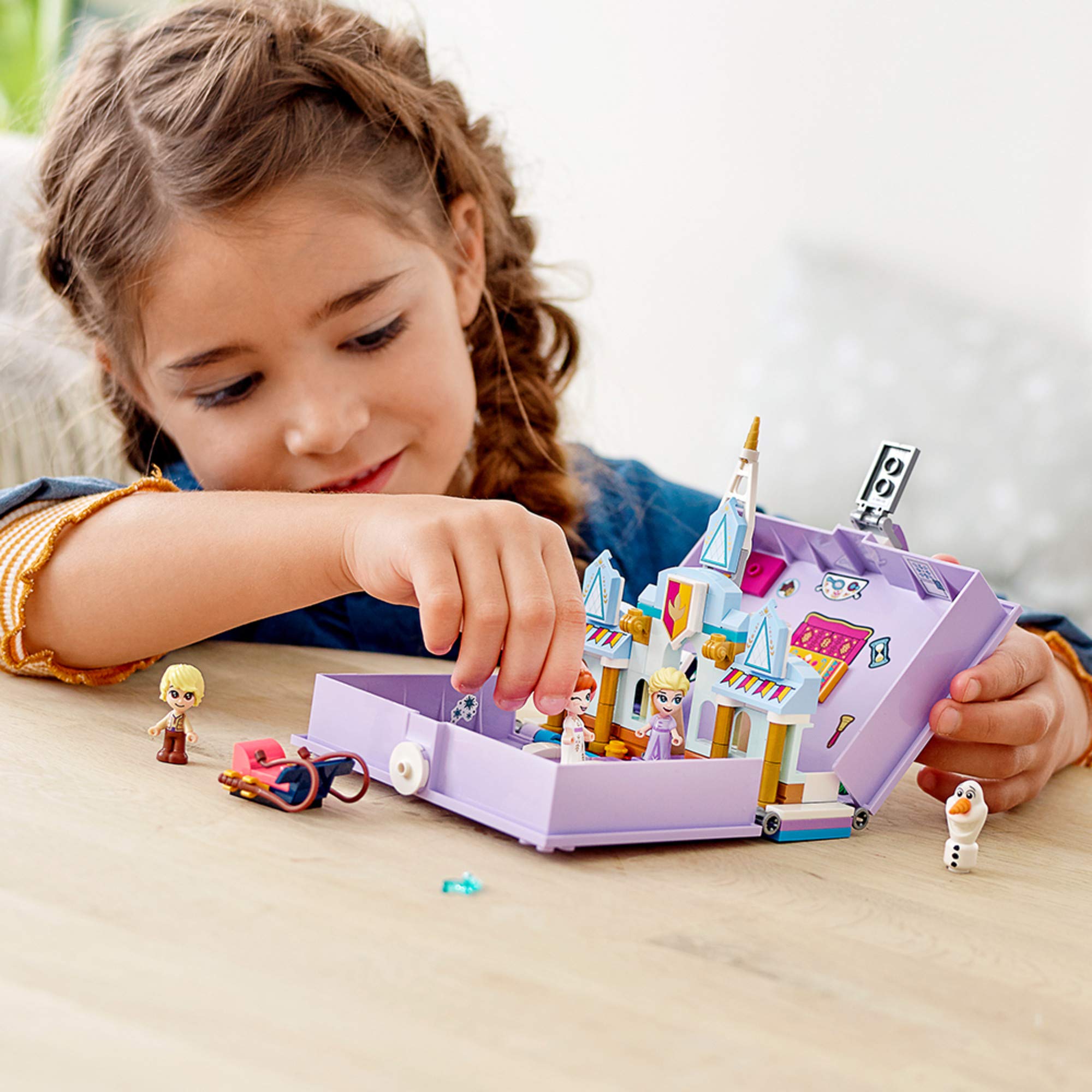 LEGO Disney Anna and Elsa castle exterior bridge adds adventurous outdoor-style play