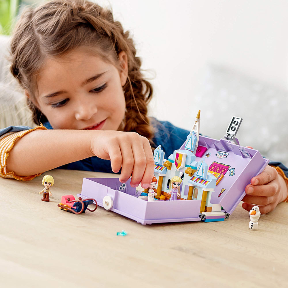 LEGO Disney Anna and Elsa castle exterior bridge adds adventurous outdoor-style play