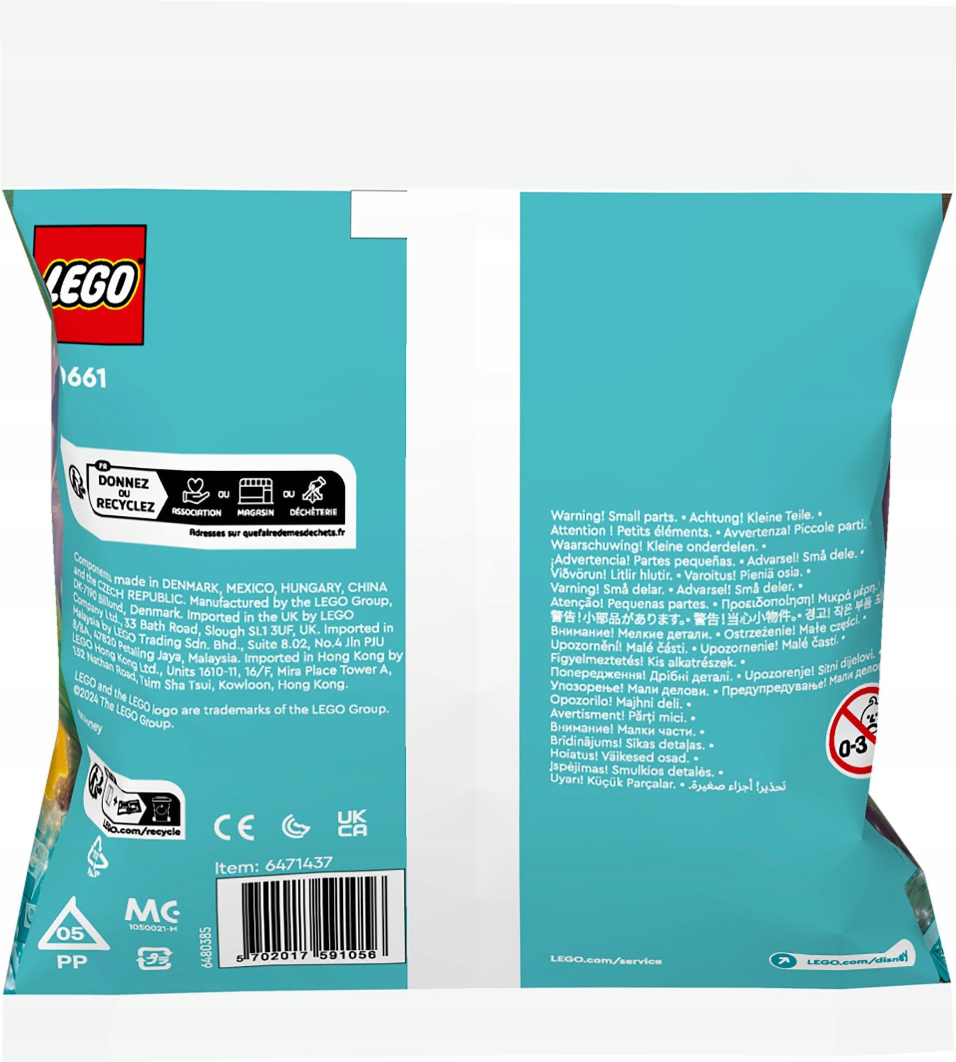 LEGO Disney Asha's Welcome Stand features a mini figure for scene creation.