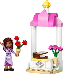 LEGO Disney Asha's Welcome Stand with guest book for imaginative storytelling.
